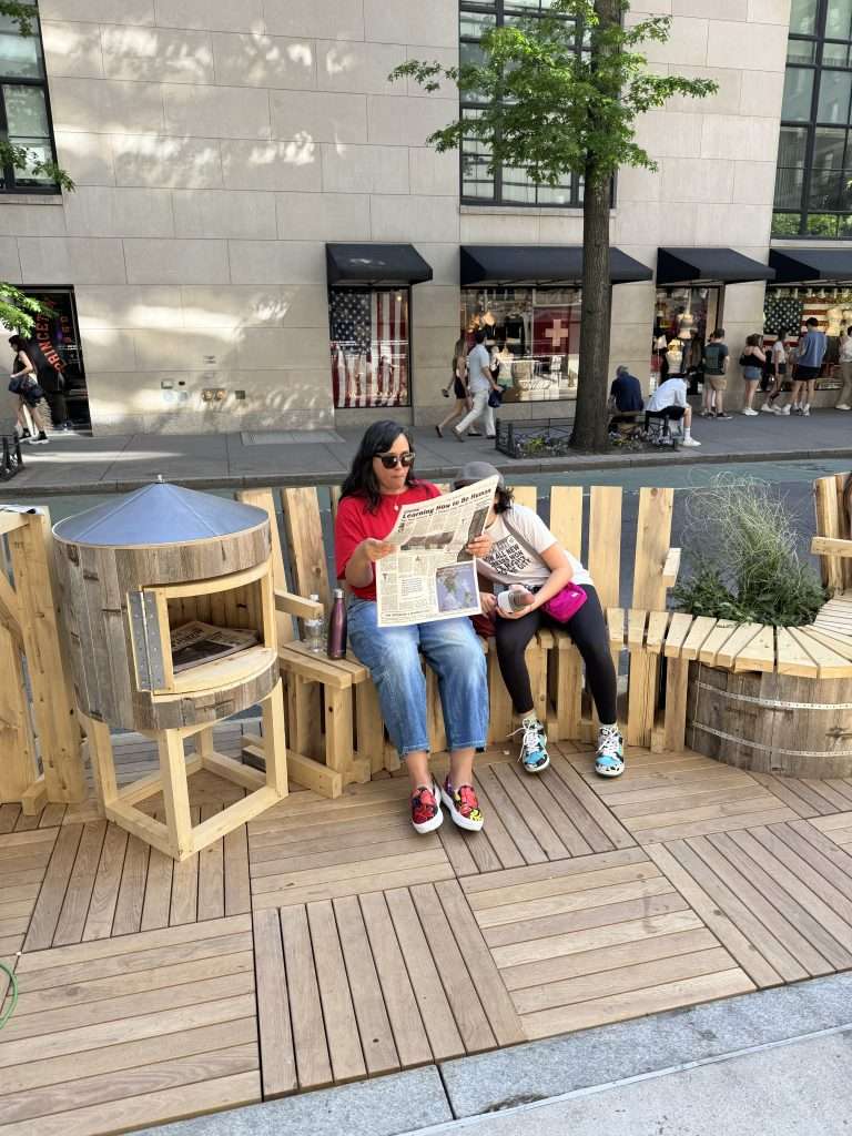 NY2044 Newspaper Box at The Street Seats 