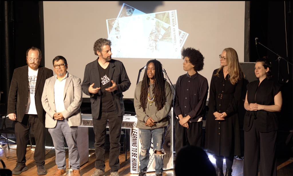 NY2044 Issue 4 Launch Event: Noah Fischer, along with the speakers.