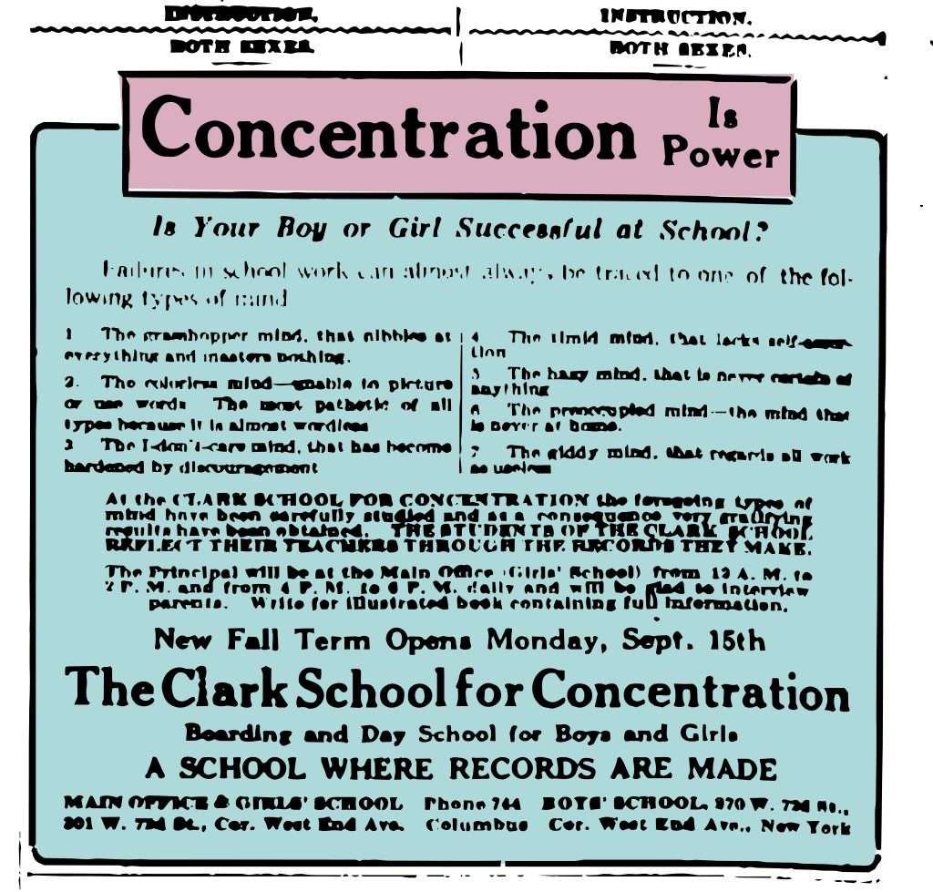Concentration is power - AD (NY2044)